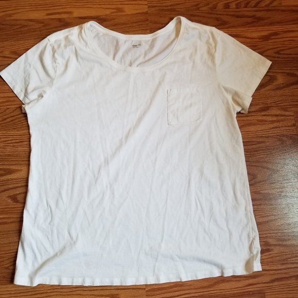 gap plain white t shirt